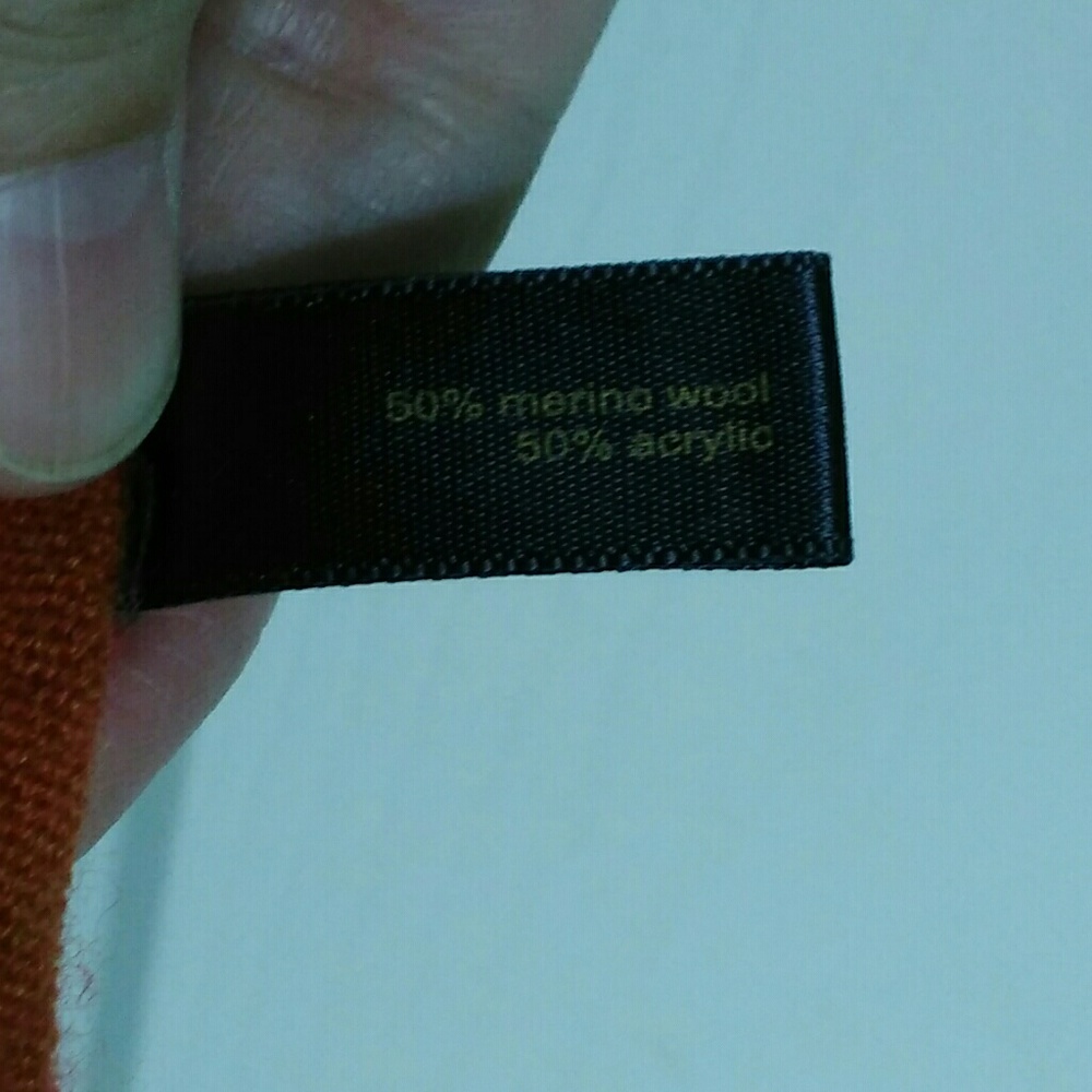 Outback Red Orange Merino Wool Sweater Sz L - Picture 3 of 5